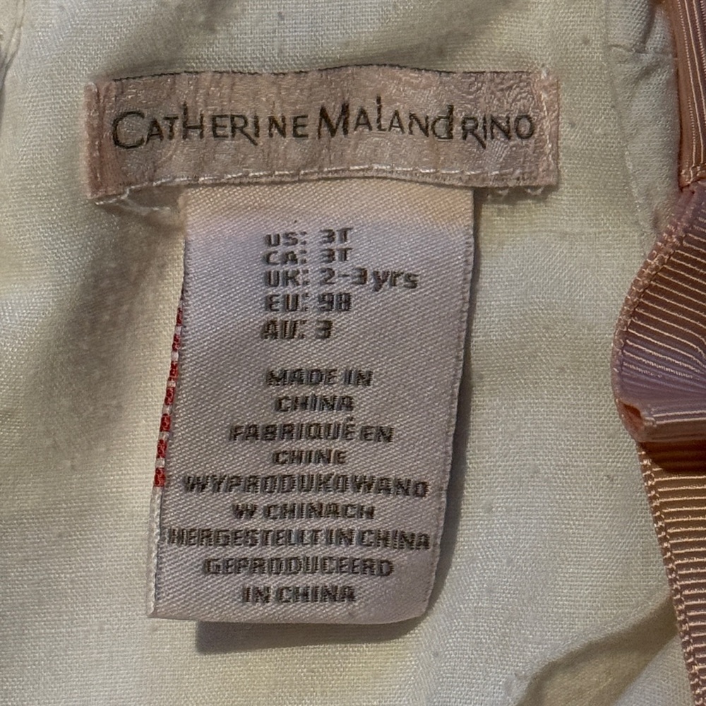 Catherine Malandrino White Dress with Coral and Seahorse Design EUC 3T - Picture 2 of 6